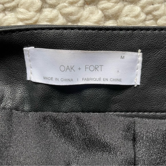 Oak + Fort black faux leather skort - Picture 5 of 7